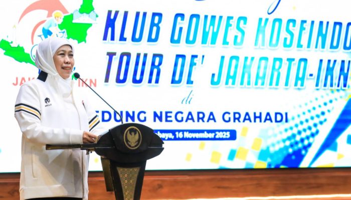Khofifah Sambut Gowes Tour de’ Jakarta–IKN, Tekankan Semangat Kebersamaan Nusantara