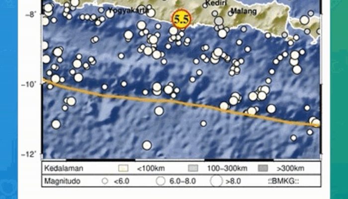Gempa Magnitudo 5,5 Guncang Pacitan, BMKG Pastikan Tidak Berpotensi Tsunami