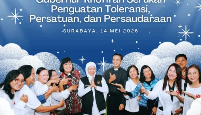 Gubernur Khofifah: Peringatan Kenaikan Yesus Kristus Momentum Perkuat Persaudaraan Nasional