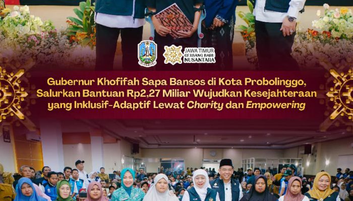 Gubernur Khofifah Apresiasi Pilar Sosial Saat Salurkan Bansos Rp2,27 Miliar di Kota Probolinggo