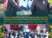 Gubernur Khofifah Hadiri Pembukaan Kejurnas Tenis Piala Ketua MA di Malang, Satukan Prestasi dan Pariwisata