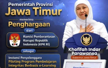 Gubernur Khofifah: Penghargaan KPK RI Jadi Bukti Komitmen Jatim Wujudkan ASN Berintegritas Melalui E-Learning