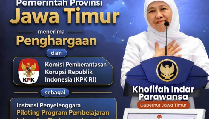 Gubernur Khofifah: Penghargaan KPK RI Jadi Bukti Komitmen Jatim Wujudkan ASN Berintegritas Melalui E-Learning