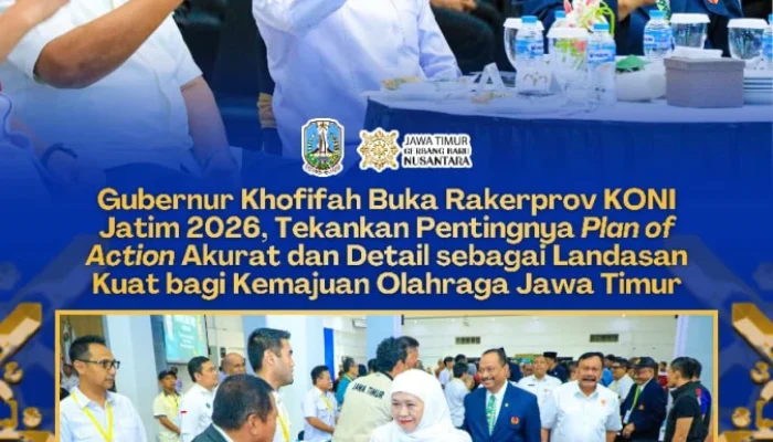 Gubernur Khofifah Buka Rakerprov KONI Jatim, Optimistis Olahraga Jatim Kian Berprestasi dan Mendunia