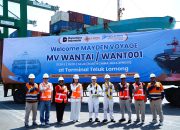 TPK Teluk Lamong Sambut Kapal Perdana MV WANTAI, Buka Akses Dagang Baru ke Tiongkok Selatan