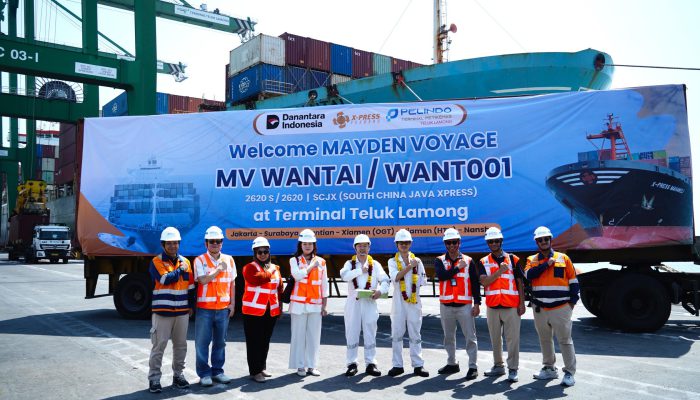 TPK Teluk Lamong Sambut Kapal Perdana MV WANTAI, Buka Akses Dagang Baru ke Tiongkok Selatan
