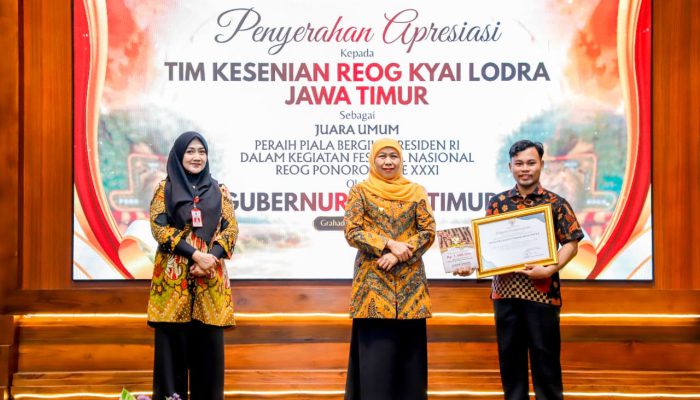 Reog Ponorogo Kian Bersinar, Gubernur Khofifah Apresiasi Tim Kyai Lodra Peraih Piala Presiden RI