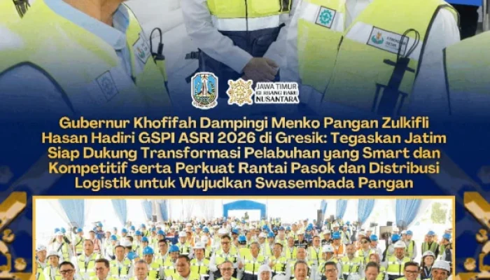Gubernur Khofifah Pastikan Jawa Timur Siap Dukung Transformasi Pelabuhan Green dan Smart di GSPI ASRI 2026