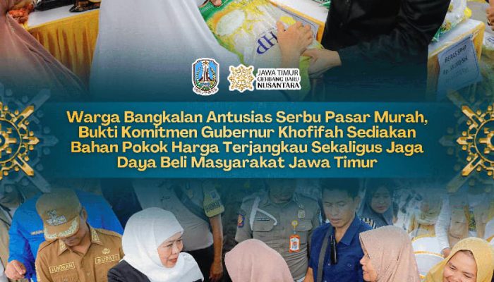 Gubernur Khofifah Indar Parawansa Perluas Akses Pangan Murah, Pasar Murah Bangkalan Bantu Jaga Kesejahteraan Masyarakat