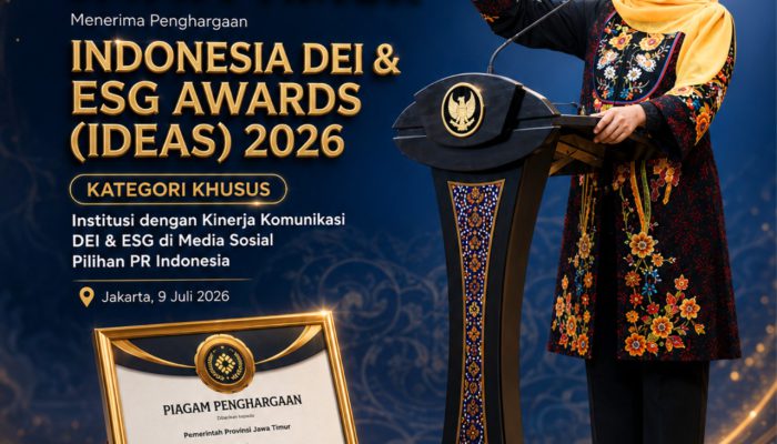 Gubernur Khofifah Tegaskan Transformasi Digital Perkuat Komunikasi Publik, Pemprov Jatim Raih IDEAS 2026