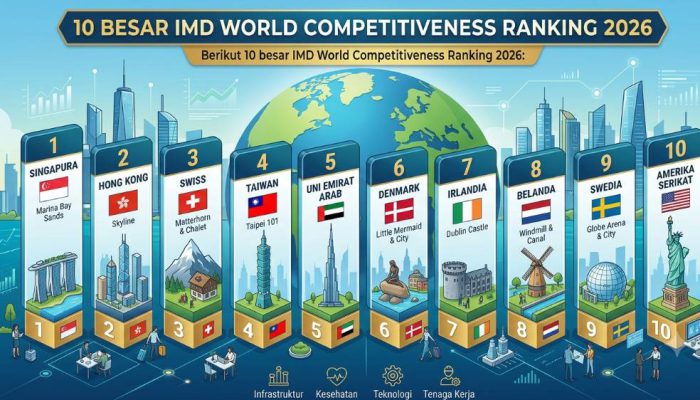 Indonesia Turun ke Peringkat 48 IMD 2026, Hanya Kinerja Ekonomi yang Masih Bertahan