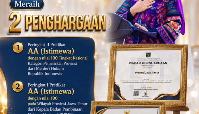 Prestasi Nasional JDIH Jatim, Gubernur Khofifah Tegaskan Pentingnya Akses Informasi Hukum yang Terpercaya