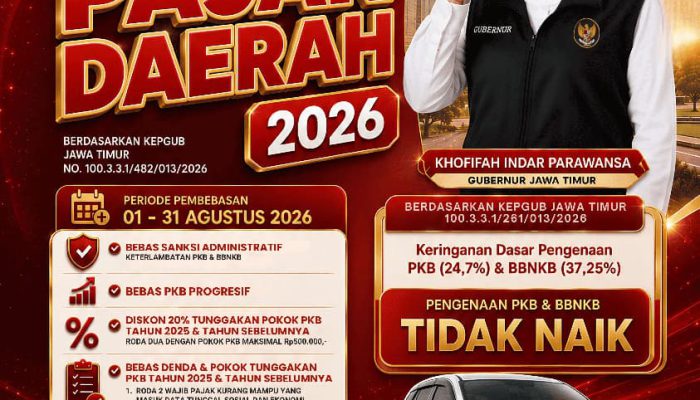 Gubernur Khofifah Ajak Warga Manfaatkan Program Pembebasan Pajak Daerah, Bangun Jatim Lewat Kepatuhan Pajak