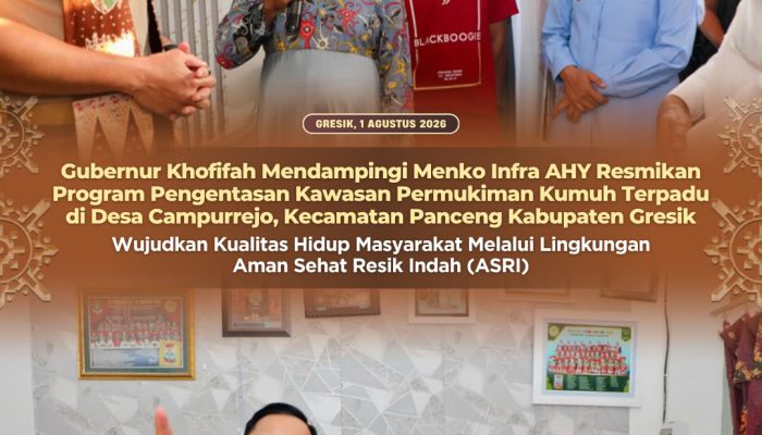 Gubernur Khofifah: Kolaborasi Pemerintah dan Swasta Hadirkan Lingkungan ASRI, Sehat, dan Berkelanjutan bagi Warga Gresik