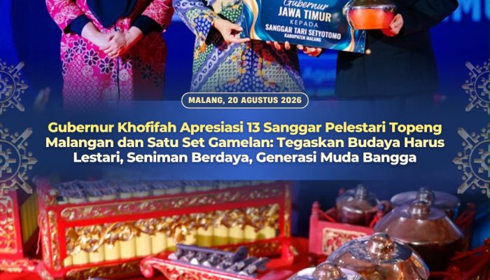 13 Sanggar Topeng Malangan Dapat Dukungan Pemprov Jatim, Gubernur Khofifah Fokus pada Regenerasi