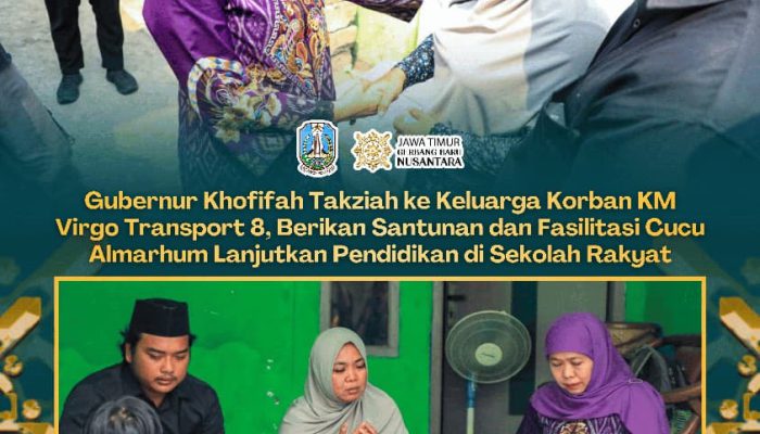 Keluarga Korban KM Virgo Dapat Perhatian Khofifah, Pendidikan hingga Bantuan Usaha Jadi Prioritas