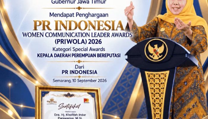 Khofifah Terima PRIWOLA 2026, Sebut Kepercayaan Publik Dibangun dari Kerja Nyata