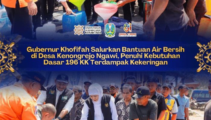 Bantu Warga Hadapi Kemarau, Khofifah Salurkan Tangki Air, Tandon, dan Ratusan Jeriken di Ngawi