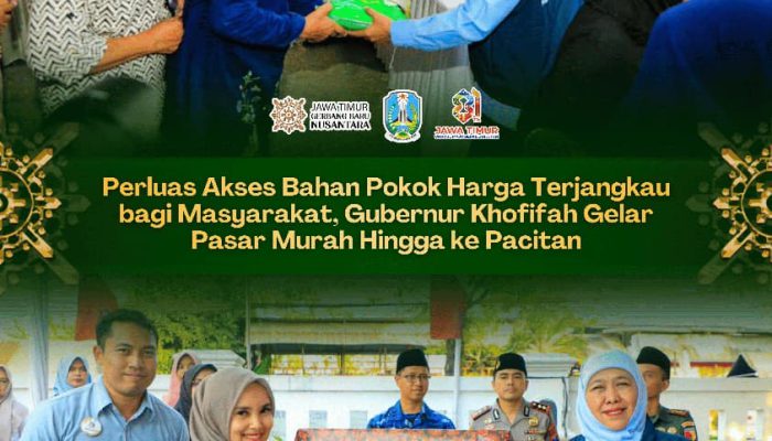 Momentum Hari Jadi ke-81 Jatim, Khofifah Gelar Pasar Murah dan Bagikan Doorprize di Pacitan